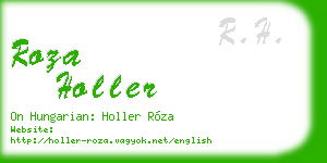 roza holler business card