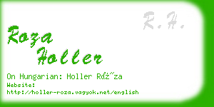 roza holler business card